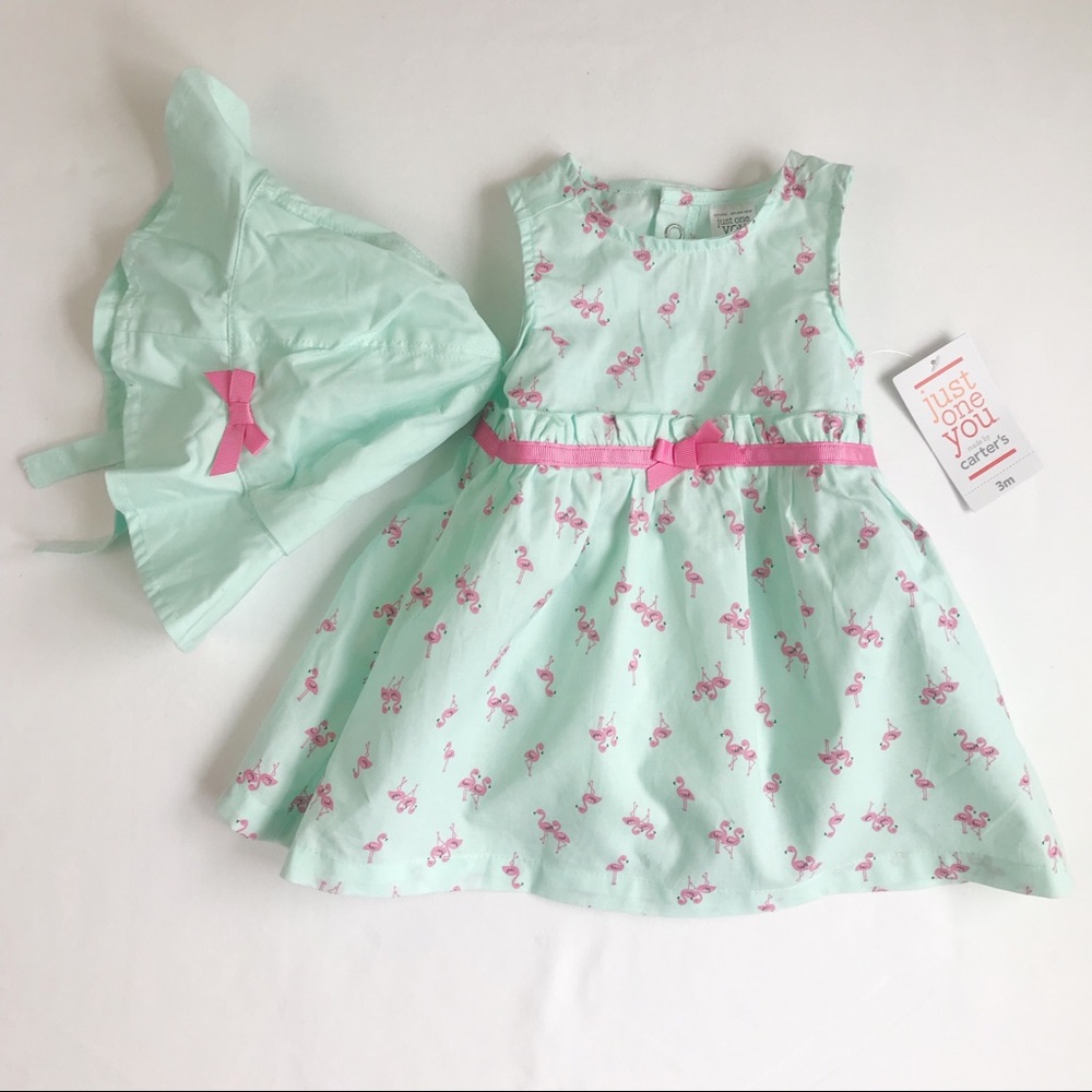 6/$20 JUST ONE YOU Dress With Matching Bonnet